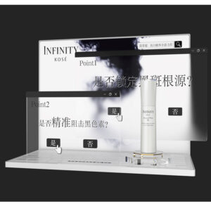 Simple Creative design L-shape counter display for retail stores
